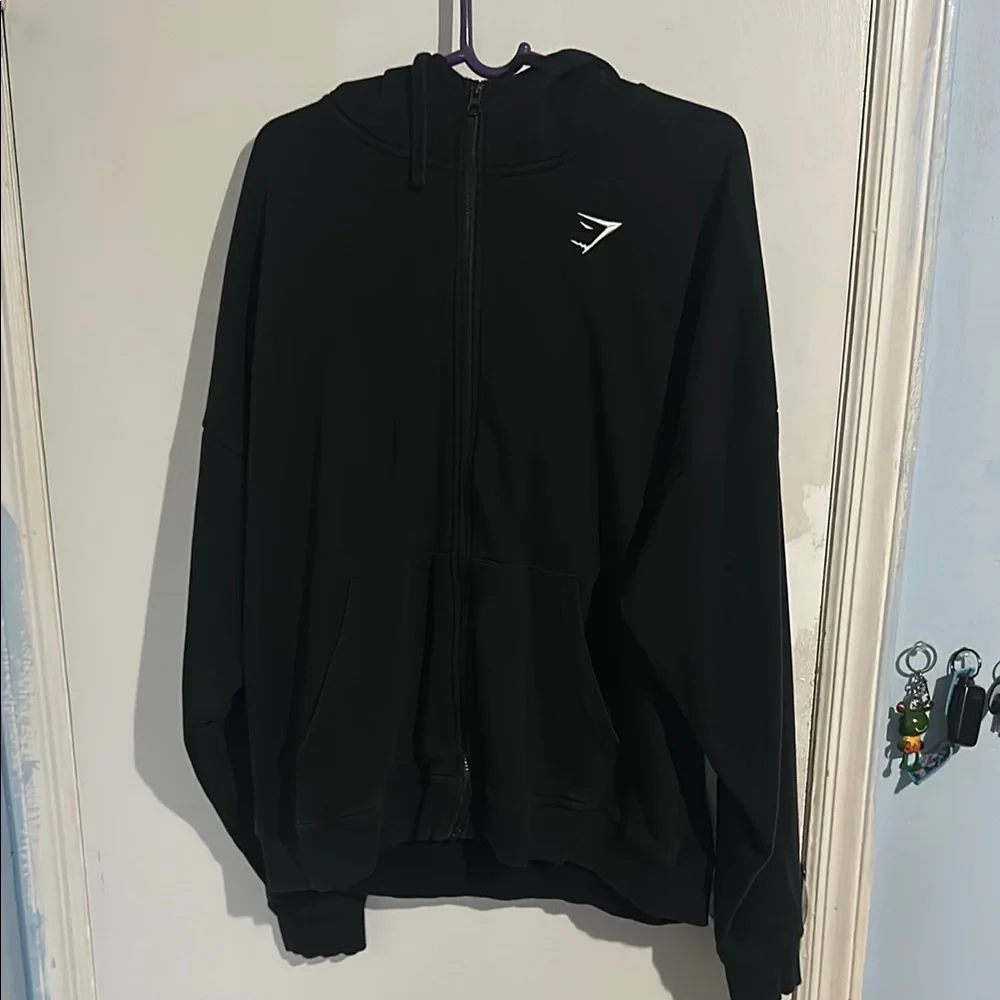 Gymshark Crest Oversized Zip Up Hoodie - Picture 4 of 8